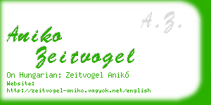 aniko zeitvogel business card